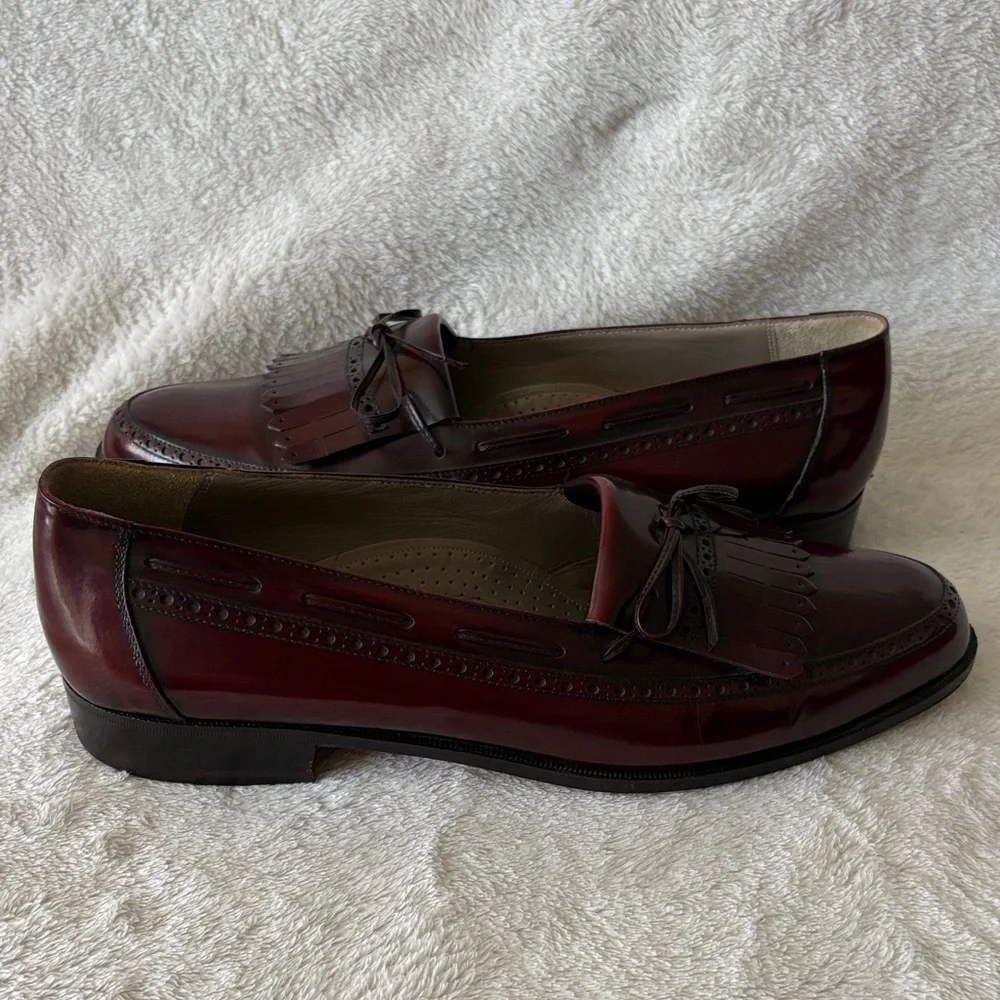 Bally Man’s Burgundy Manchester Kiltie Tassel Loafers